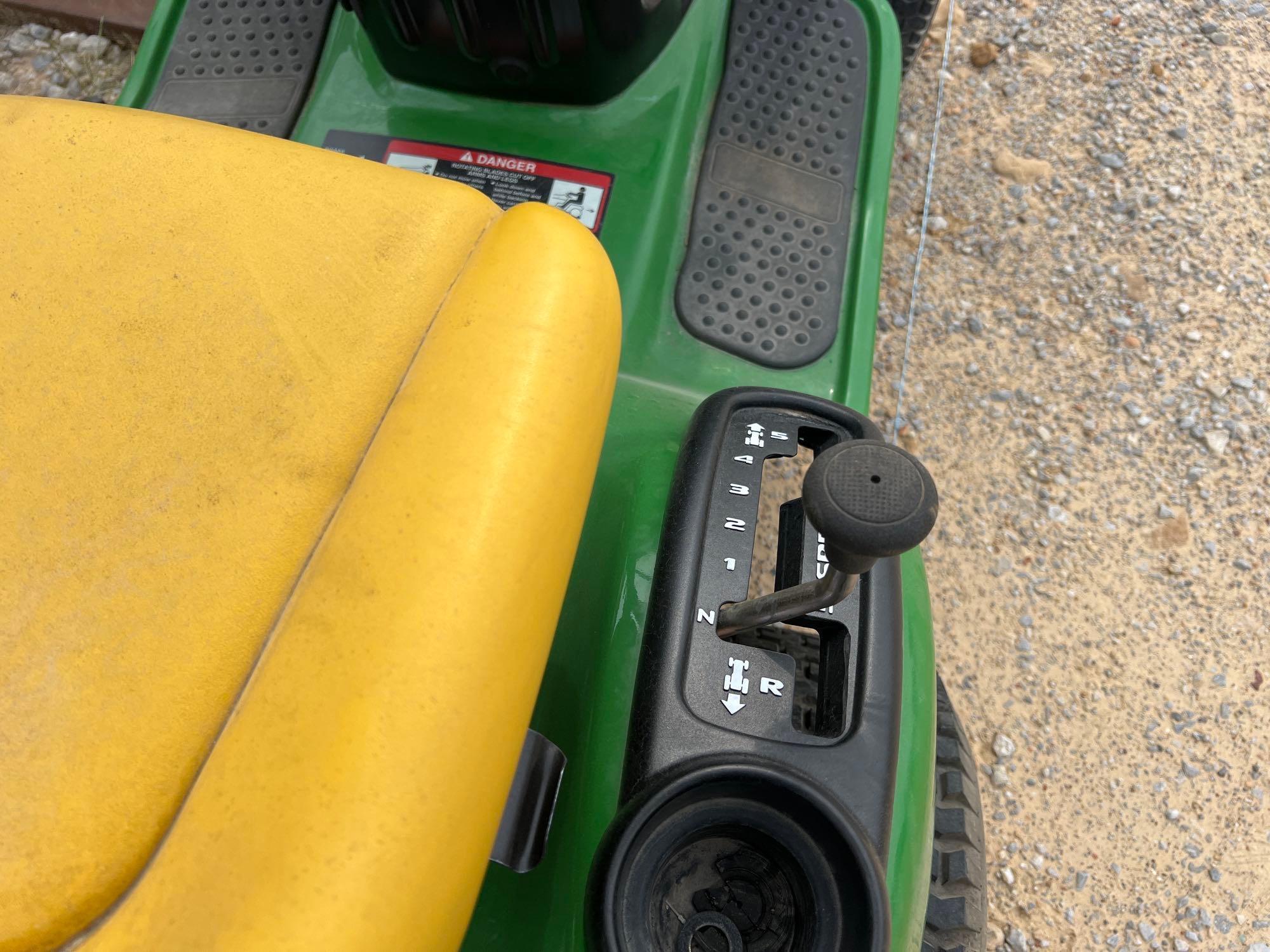 JOHN DEERE 102 5 SPEED LAWN MOWER (SALVAGE)