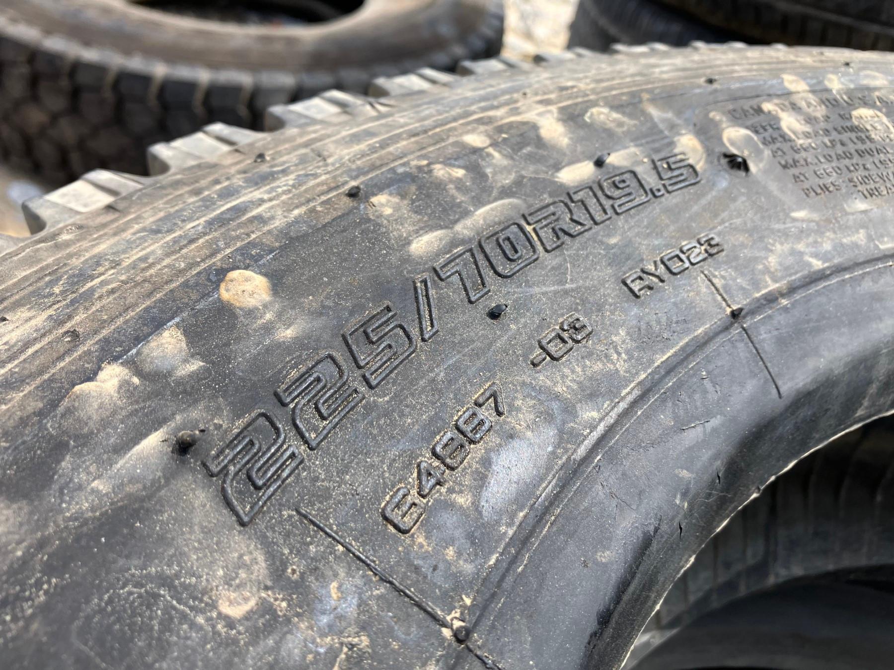 QTY 3 225/75R19.5 TIRES