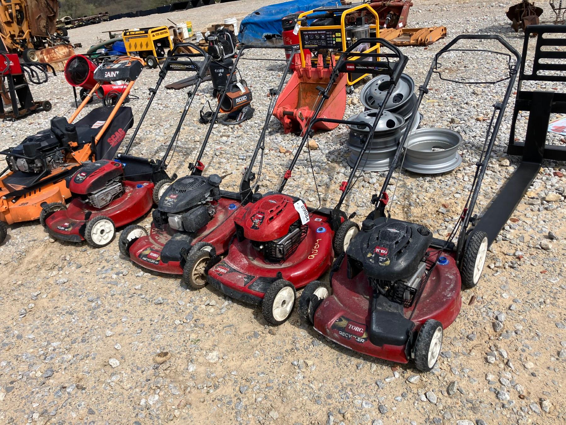 (4) TORO PUSH MOWERS