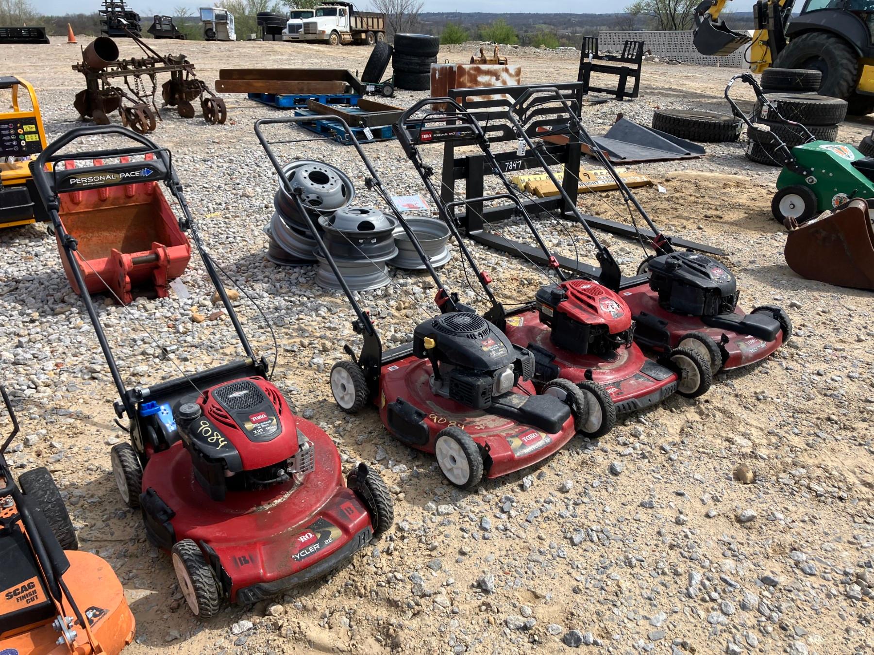 (4) TORO PUSH MOWERS