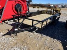 77"X16'PIPE RAIL UTILITY TRLR/#1047