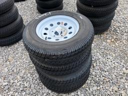 SET OF (4) 205-75D15 TRAILER TIRES