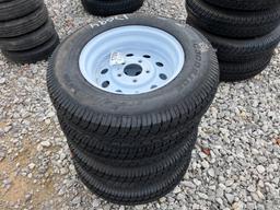 SET OF (4) 205-75D15 TRAILER TIRES