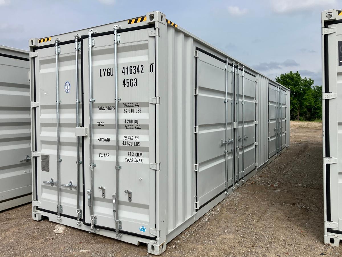 40' CONTAINER W/ 2 SIDE DRS DAMAGED