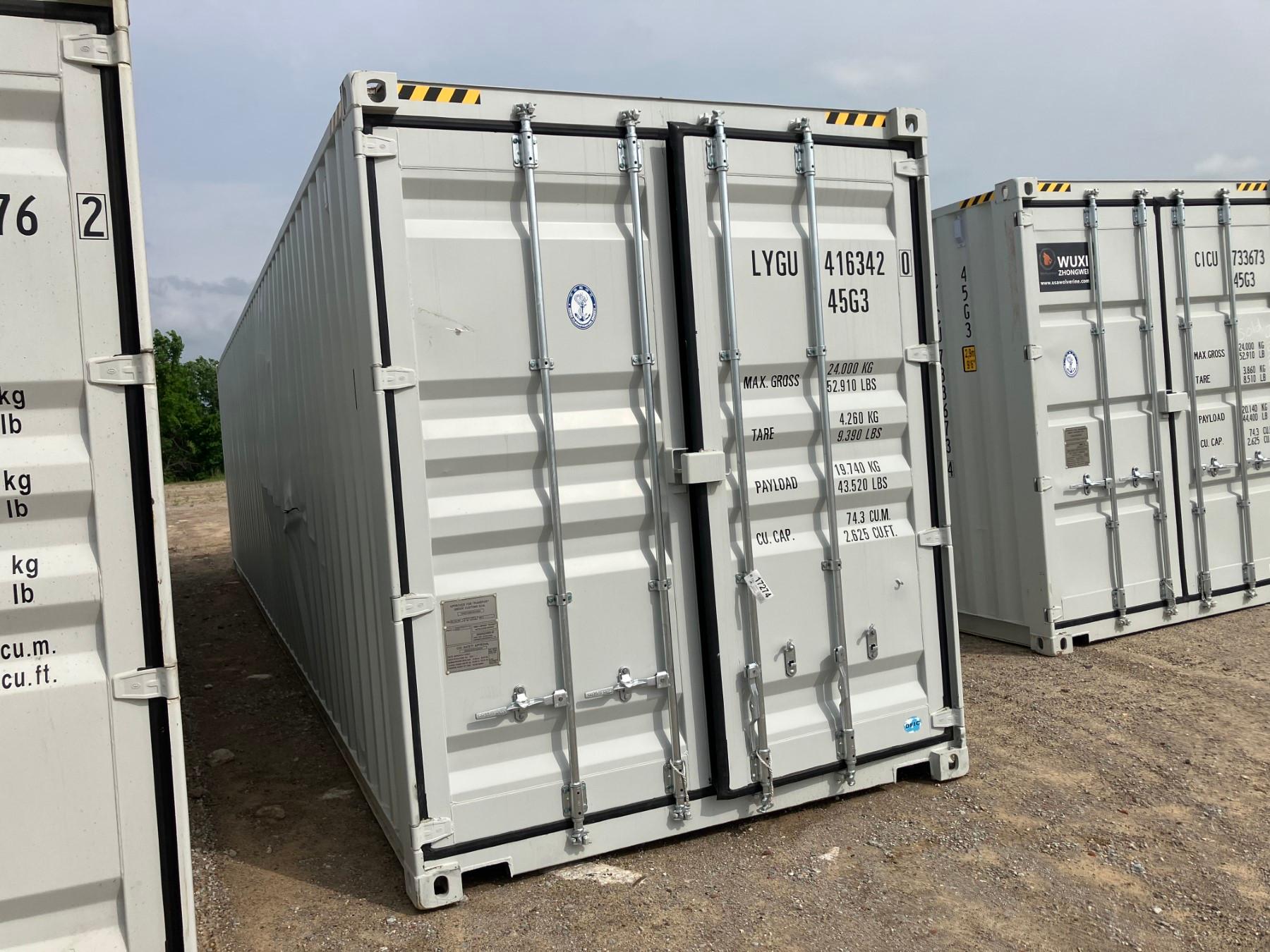 40' CONTAINER W/ 2 SIDE DRS DAMAGED