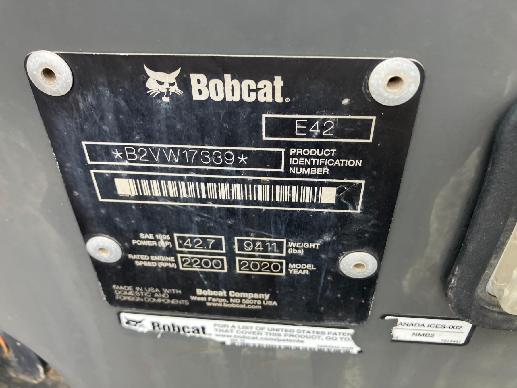 BOBCAT E42 MINI EXCAVATOR