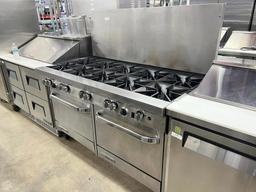 Migali 10 Burner Gas Range w/2 Ovens Below