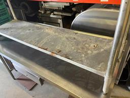72” x 24” Stainless Steel Worktop Table w/Galvanized Bottom Shelf