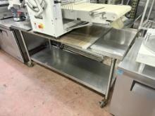72” x 30” All Stainless Steel Worktable on Casters
