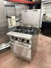 American Range 4 Burner Gas Range w/Oven Below
