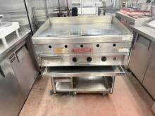 WOW Heavy Duty, Vulcan 36” Thermostatic Gas Griddle with All Stainless Steel Equipment Stand