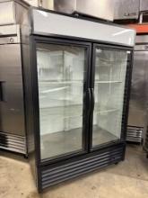 True 2 Glass Door Reach in Refrigerator