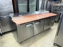 Atosa 92” 2 Doors, 2 Drawers Pizza Prep Table