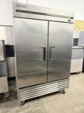 True 2 Door Digital Analog Freezer w/S.S Interior