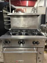 Wolf 6 Burner Gas Range w/Oven Below