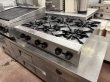 Garland Countertop 6 Burner Gas Range, Stove top