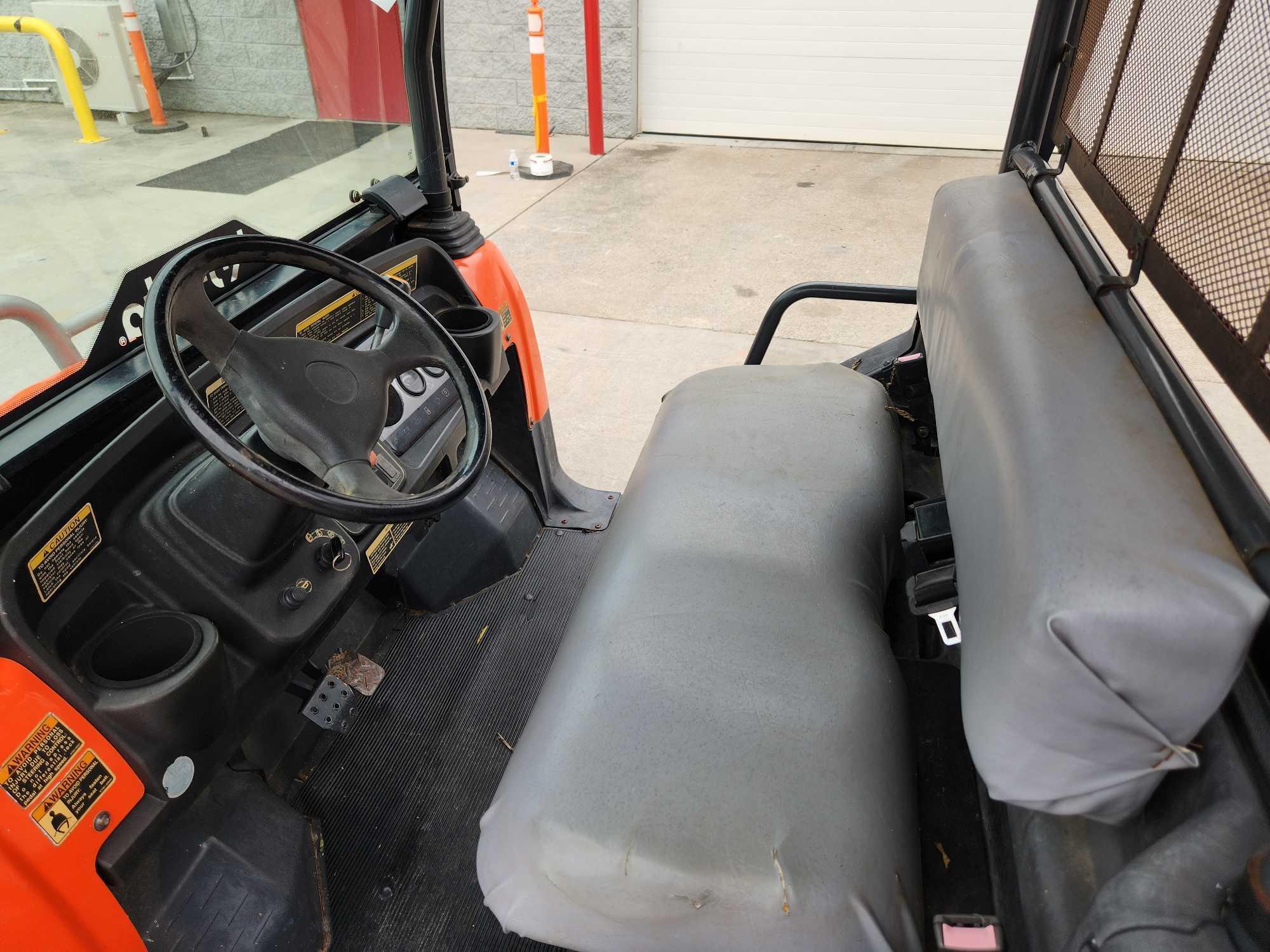 KUBOTA MODEL RTV900 4WD, DIESEL, POWER STEERING, UTILITY VEHICLE W/ GRILL GUARD, WINDSHIELD, CANOPY,