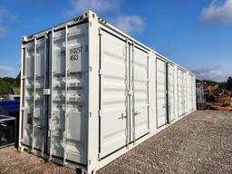 40'L X 90"W X 106"T CONTAINER W/ 4 SIDE DOORS, 1 END DOOR, LOCKBOX & FORKLIFT POCKETS