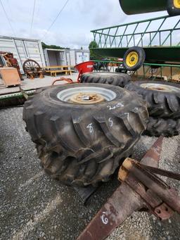 2- TITAN 18.4-26 AG TIRES W/ 8 LUG CAST CENTER (2X=$)