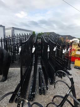 78"LX16'W POWDER COATED ENTRY GATE W/ DEERE CUT OUT W/ POST