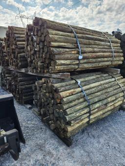 100- 3"X7' TREATED POST (ALL FOR 1 MONEY)