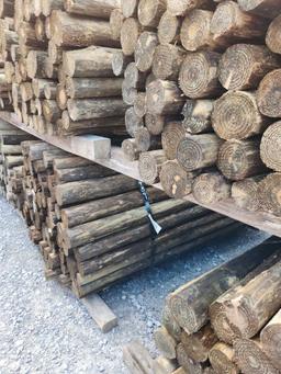 100- 3"X7' TREATED POST (ALL FOR 1 MONEY)