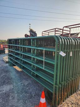 10- 12' CORRAR PANELS 6 BAR GREEN UNUSED (10X=$)
