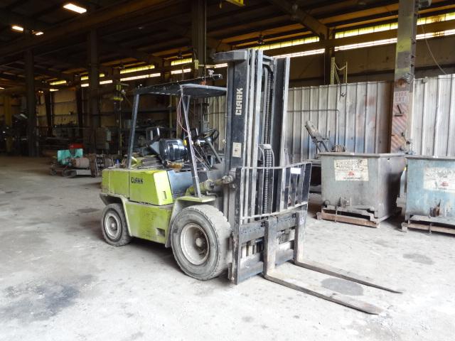 1991 CLARK Model C500-YS80D, 8,000# Pneumatic Tired Forklift, s/n Y685-0009