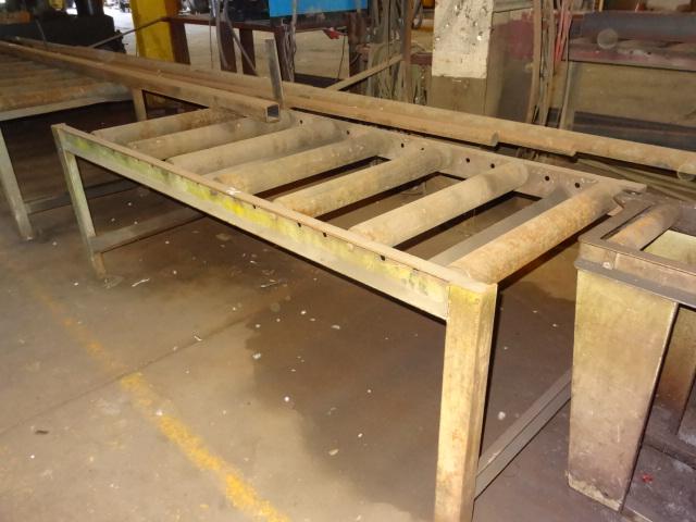 HYD-MEC S-20 Metal Cutting Band Saw, s/n 21087911, with (3) roller tables (