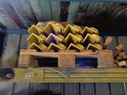 (5 Sections) Pallet Racking, with parts (wire rope slings, trolleys, wire r