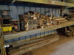 (5 Sections) Pallet Racking, with parts (wire rope slings, trolleys, wire r