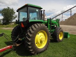 1989 JOHN DEERE Model 4450, 4x4 Utility Tractor, s/n 027851, powered by Joh