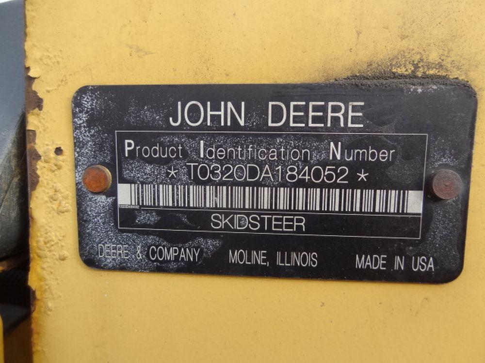 2010 JOHN DEERE Model 320D Skid Loader, s/n TO320DA184052, powered by diese