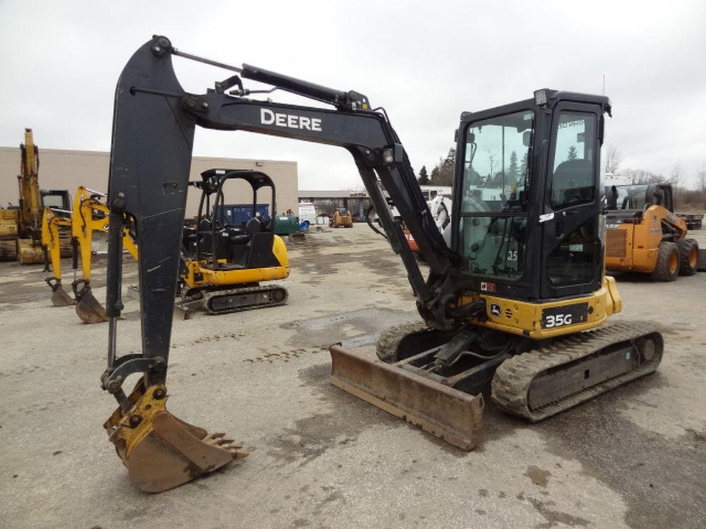 2014 JOHN DEERE Model 35G Mini Hydraulic Excavator, s/n 272170, powered by