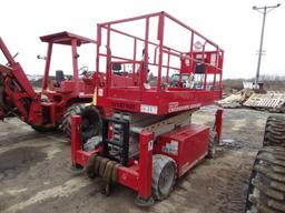 2013 MEC Model 3259ERT, 32' Scissors Lift, s/n 13100122, powered by 48 volt