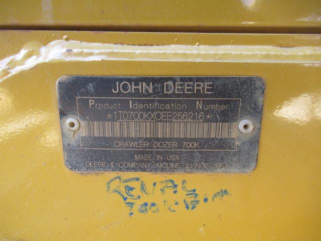(GIL-048) 2014 JOHN DEERE Model 700K LGP Crawler Pipelayer, s/n 1T0700KXCEE