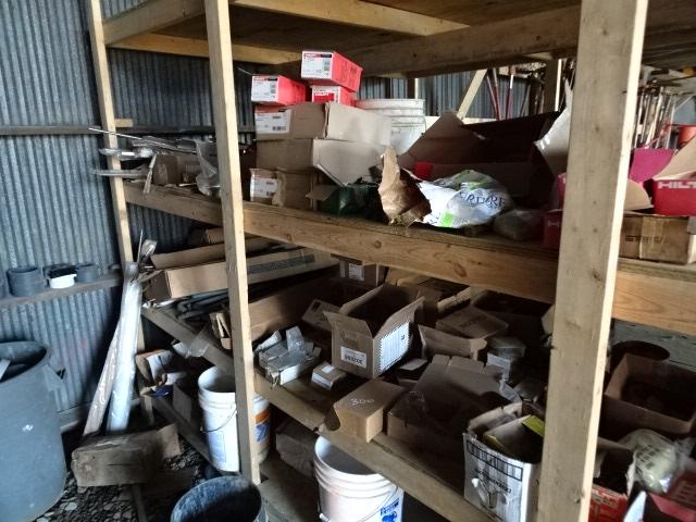 Contents of Shelves: Fasteners and Hardware (BUYER MUST LOAD)