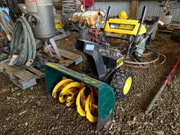 YARDMAN 30" Gas Powered Snow Blower, 10HP. In good condition.