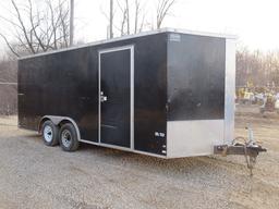 (GIL-133) 2016 COVERED WAGON Model CW8.5X18TA2, 8.5'x18' Tandem Axle Cargo