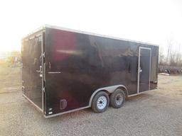 (GIL-133) 2016 COVERED WAGON Model CW8.5X18TA2, 8.5'x18' Tandem Axle Cargo
