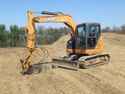 (Unit #TH238)  2015 CASE Model CX75C-SR Midi Excavator, s/n DAC075K6NFS6A12