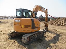 (Unit #TH238)  2015 CASE Model CX75C-SR Midi Excavator, s/n DAC075K6NFS6A12