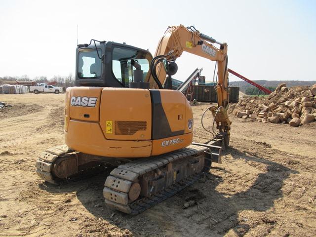 (Unit #TH238)  2015 CASE Model CX75C-SR Midi Excavator, s/n DAC075K6NFS6A12