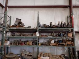 (4 Sections) Pallet Racking and Contents Including: Head and Tail Pulleys,