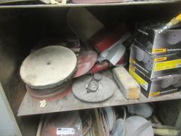 Cabinet and Contents of Grinding Discs and Air Tools