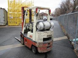 1990 NISSAN Model CPH01A15V, 3,000 lb Solid Tired Forklift, s/n CPH01-920438, powered by 4 cylinder