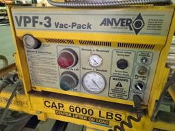 1999 ANVER 6,000 lb Vacuum Lifter, s/n 997598, 110 volt, single phase, equipped with VPF-3 Vac-Pack
