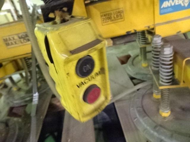 1999 ANVER 6,000 lb Vacuum Lifter, s/n 997598, 110 volt, single phase, equipped with VPF-3 Vac-Pack