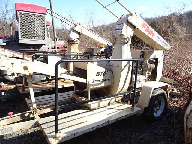 2004 FINN Model B70T Portable Straw Blower, s/n SE-3487, powered by Kubota diesel engine, equipped