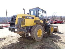 2014 KOMATSU Model WA270-7 Rubber Tired Loader, s/n 80407, powered by Komatsu diesel engine and